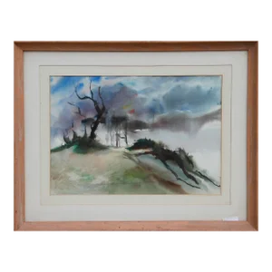 1950s "Nissequogue Hecate's Garden" Watercolor Painting by Eve Nethercott