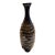 Mid 20th Century Monumental 17" Murano Opague Black W/Applied Silver Swirl Attributed - Formia For Sale