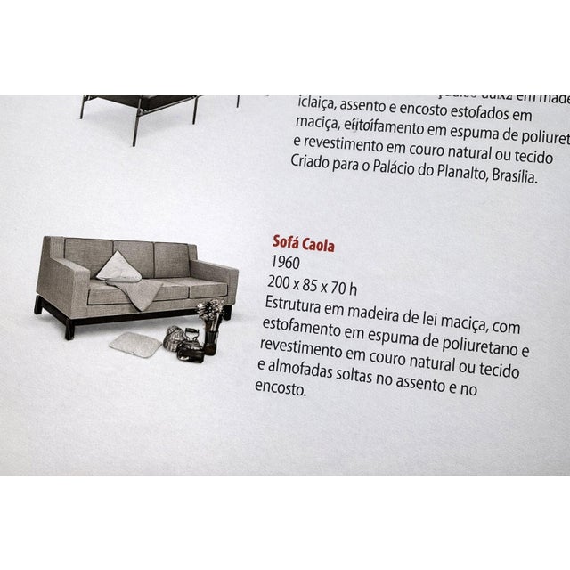 Sergio Rodrigues “Caola” Sofa in Brazilian Rosewood and Green Fabric, 1960s - Lot 125 For Sale - Image 12 of 13