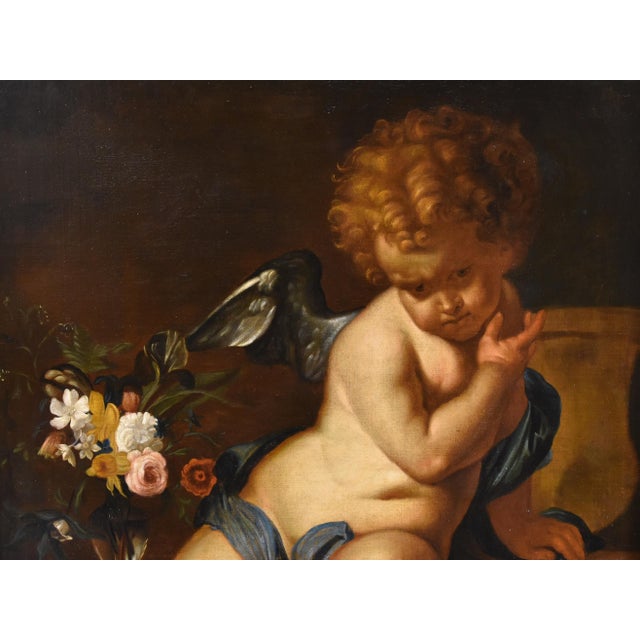 17th Century Erasmus Quellinus II, Vanitas Allegory of Youth, 1660, Oil on Canvas For Sale - Image 5 of 16