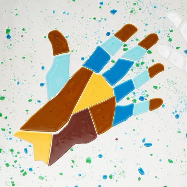 Metal Glass Fusion Work by Mario Rossello for Studio Casarini Savona, 1990s For Sale - Image 7 of 15