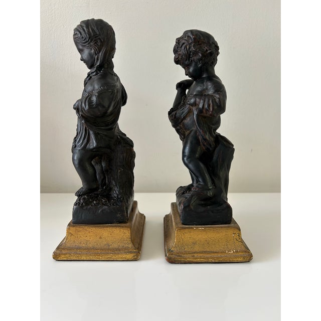 Antique Italian Borghese Cherubini Putti Figurines - A Pair For Sale - Image 10 of 10