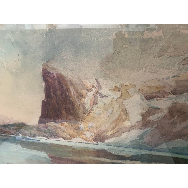 Framed gouache under glass "Mountain Landscape" Dated and signed by the artist Dimensions: H 50 x W 57 x D 2 cm Good...