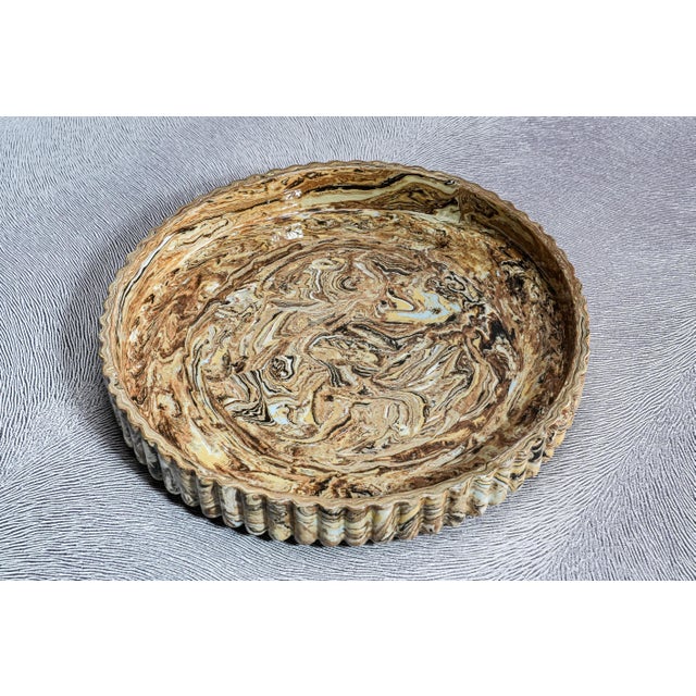 Rare 19th Century Antique Victorian Copeland & Garrett Agateware Pottery Cheese Dish and Lid English Ceramic Art Pottery For Sale - Image 15 of 18