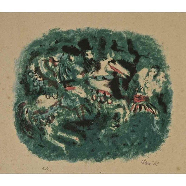 Antoni Clavé, Characters Riding, 1943, Lithograph For Sale
