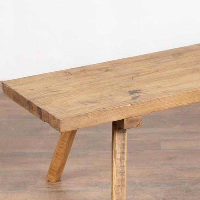 Wood 20th Century Rustic Narrow Coffee Table or Bench For Sale - Image 7 of 11