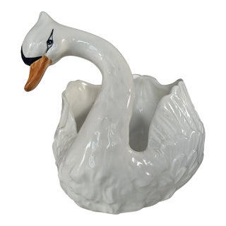 Vintage Ceramic - Swan Made in Italy For Sale