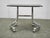 Silver Vintage Italian Space Age Chrome and Smoked Glass Rolling Side Table, 1970s For Sale - Image 8 of 13