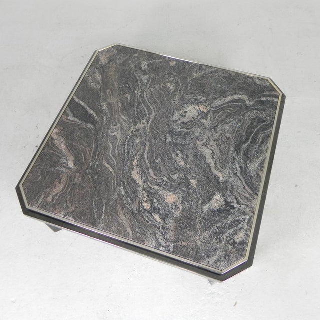 Hollywood Regency Fedam Coffee Table in Marble in Steel Frame, 1970s For Sale - Image 11 of 16