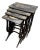Antique Chinese Export Black Lacquer & Gilt Quartetto Nesting Tables For Sale