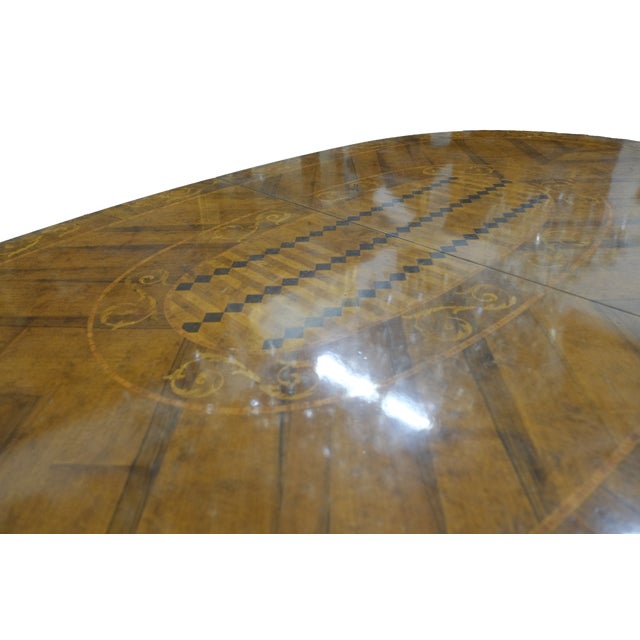 Wood Vintage Extendable Inlaid Table, 1930s For Sale - Image 7 of 8