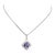 Metal Diamond Sapphire Necklace 2.32 TCW 18k Gold Women Certified For Sale - Image 7 of 10