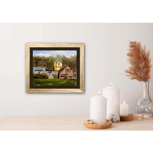 Mendocino Village, Original Oil Painting Modern Impressionism by L Haas For Sale In Reno/Lake Tahoe - Image 6 of 6