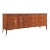 Vintage Walnut and Burl Wood Curved Credenza For Sale