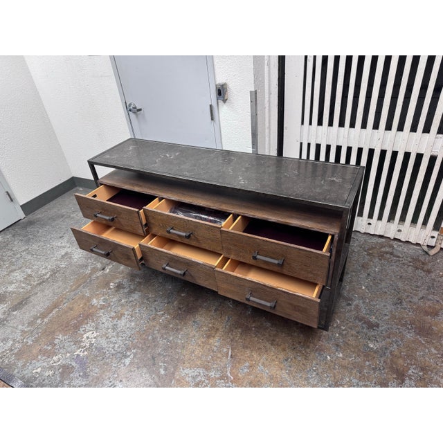 Bassett Furniture Wood + Metal Console Table For Sale - Image 10 of 12