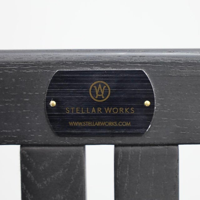 Black Slatted Wood Bench from Stellar Works, 2000s For Sale - Image 8 of 9