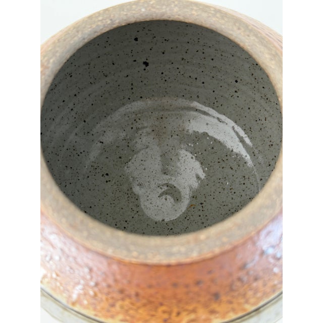 Blue Vintage Studio Pottery Stoneware Urn - Micheal Frasca & Richard Aerni For Sale - Image 8 of 13