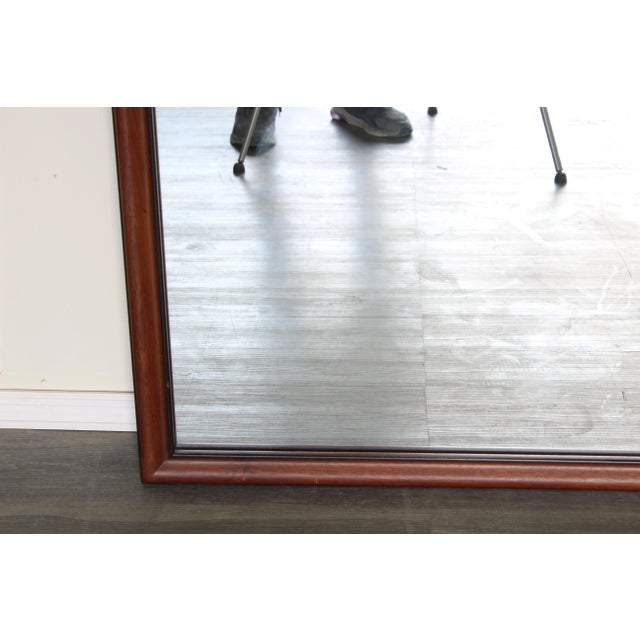 Vintage Walnut Scalloped Mirror For Sale - Image 4 of 6