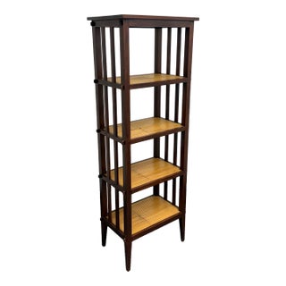 Asian Style Split Bamboo Étagère Bookcase For Sale