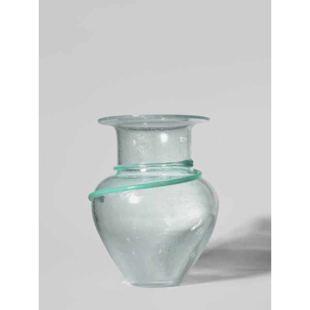 Mint-Green Bubbles Art Glass Athena Vase by Monica Backström for Kosta Boda, 1989 For Sale - Image 6 of 6