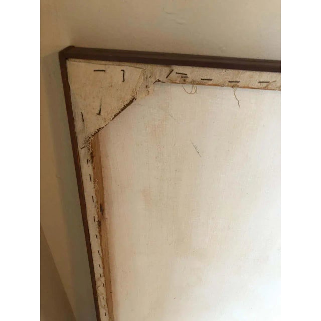 1970s Large Mid Century Geometric Abstract Painting For Sale - Image 12 of 12