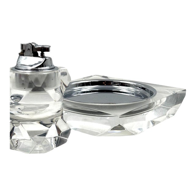 Hollywood Regency Lucite Smoking Set, Italy 1970 For Sale