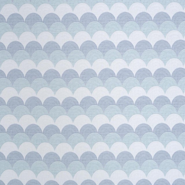 Schumacher Prairie Hills Fabric In Blues For Sale