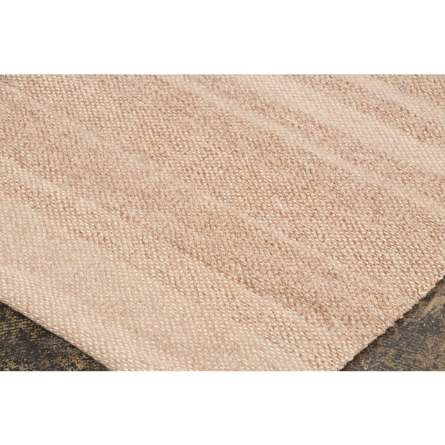 1950s Vintage Panelled Kilim Wool Rug With Stripes in Beige by Rug & Kilim, 1950-1959 For Sale - Image 5 of 9