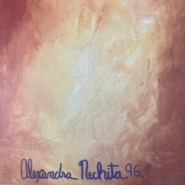 1990s 1997 Signed Alexandra Nechita Cubist Grammy Poster / Original Artist Remarques, Gallery Stamped For Sale - Image 5 of 12