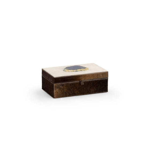 2020s Wildwood Hair On Hide Agate Box, Small For Sale - Image 5 of 5