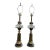 Art Deco Stiffel Glass & Brass Starburst Lamps-A Pair For Sale