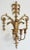 Large vintage Italian gold gilt candle wall sconce featuring intricate sheaf of wheat flourish design to metal body with...