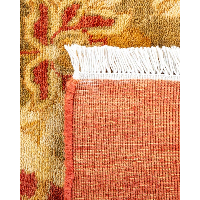 2000 - 2009 Eclectic, One-of-a-Kind Hand-Knotted Area Rug in Orange, 9' 0" x 12' 1" For Sale - Image 5 of 8