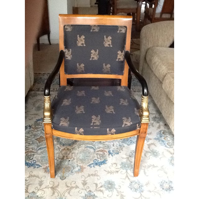 Black & Gold Accent Chair | Chairish