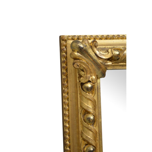 Victorian Giltwood Wall Mirror with Carved Frame, England, 1850 For Sale - Image 10 of 12