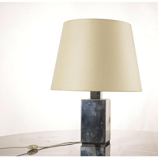Chromed Metal Table Lamp, Italy, 1970s For Sale - Image 3 of 5