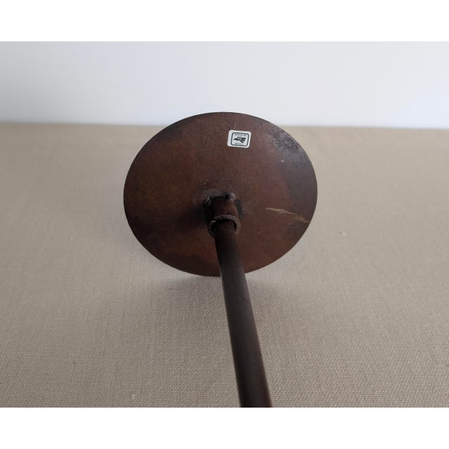 Metal Vintage Double Loop Metal Candleholder For Sale - Image 7 of 8