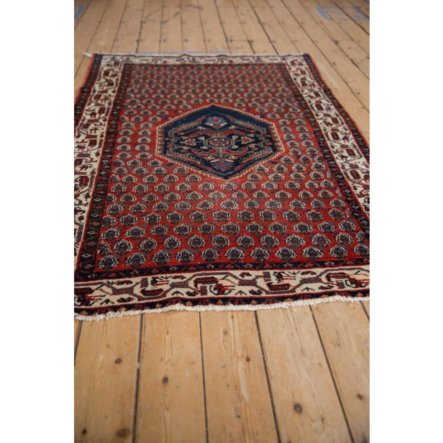 Brick Red Vintage Serbend Rug - 4'2" X 6'2" For Sale - Image 8 of 9