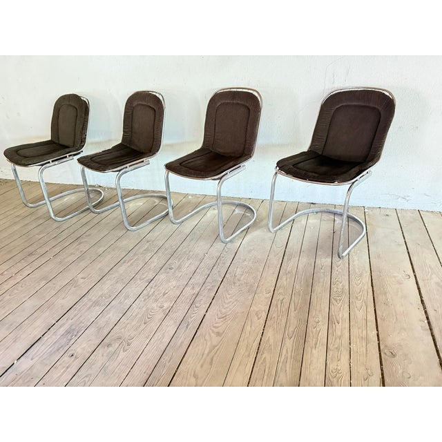 Vintage Dining Room Chairs attributed to Gastone Rinaldi, Italy, 1970s, Set of 4 For Sale - Image 4 of 18