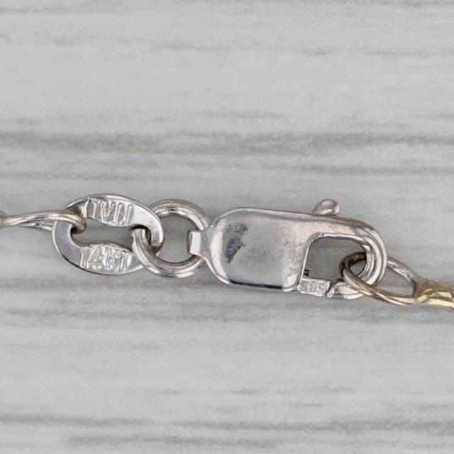 Modern 4.77ctw Blue Topaz Diamond Pendant Necklace 14k White Gold 16" Snake Chain For Sale - Image 3 of 6