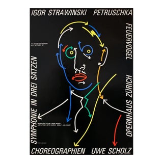 1994 Original Swiss Poster, Stravinsky Petruschka (The 100 Best Posters Collection) For Sale