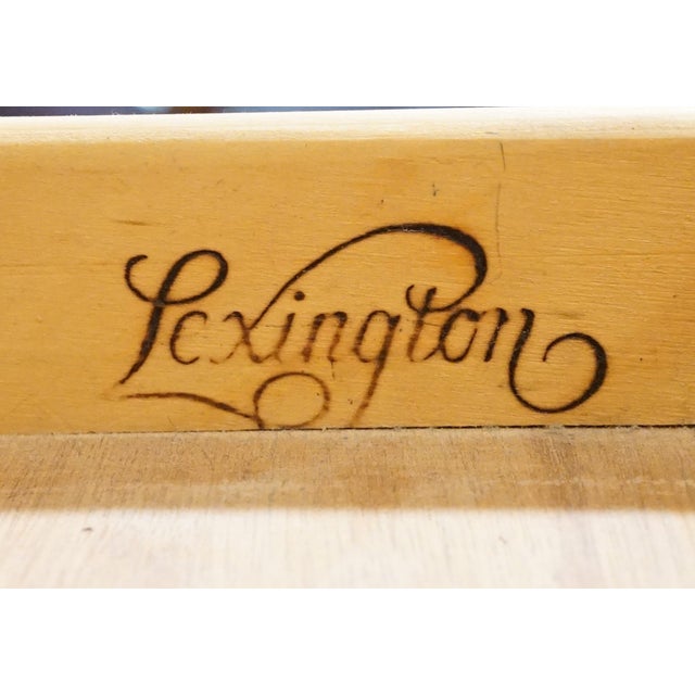 Off-white Lexington Furniture Off White Painted Traditional Victorian Style 44" Student Desk W. Bookcase Hutch 509-534 / 509-541 For Sale - Image 8 of 13