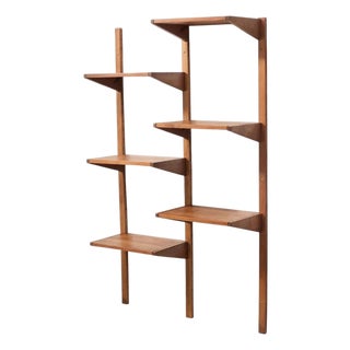 Restored Vintage Mid-Century Modern Wall Unit Shelf For Sale