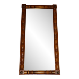 Vintage Cornwall Wood Products Federal Style Maple Split Column Wall Mirror