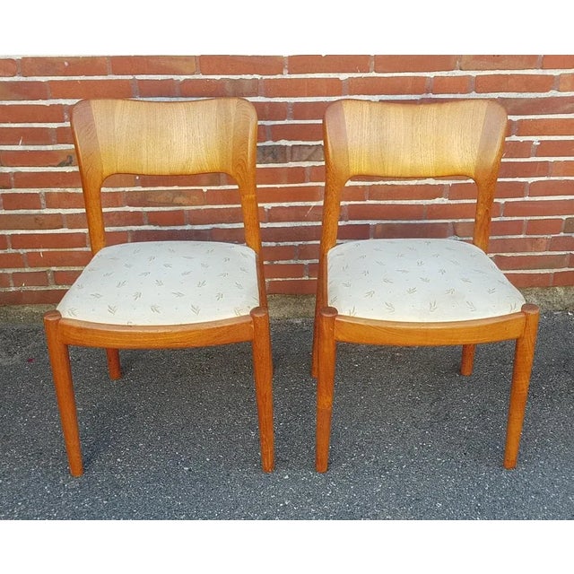 Set of Teak Dining Chairs by Nils Kofoed for Koefods Hoernslet, 1960s, in Very Good conditions. Designed 1960 to 1969 This...