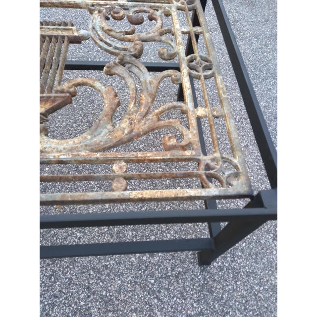 2020s Iron Gate Artifact Coffee Table With Patina For Sale - Image 5 of 6