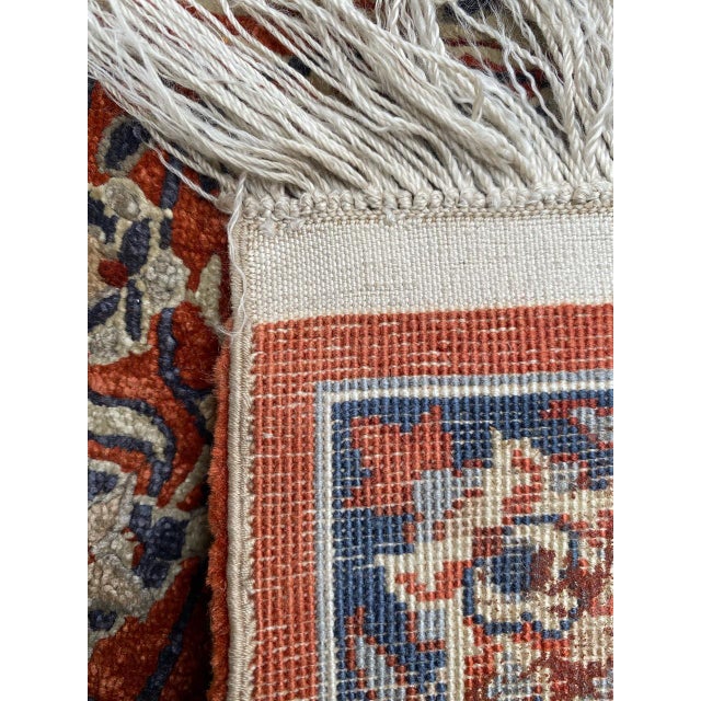 Vintage Middle Eastern Sino Rug in Fine Silk For Sale - Image 14 of 15