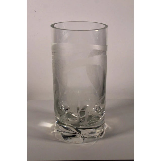 Late 20th Century Art Nouveau Glass Vessel with Female Nude Etched Design Signed Madden For Sale In Detroit - Image 6 of 11