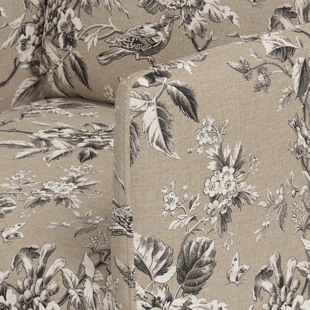 Beige Slipcover for Stoffer Home x Cloth & Company for Lindy Dining Armchair in Bird Toile Sand For Sale - Image 8 of 8