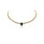 Gold Statement 2.72ct Emerald & 2.52ct Diamond Choker Necklace in 18k Solid Gold for Women For Sale - Image 8 of 14
